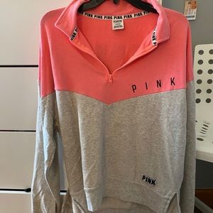 PINK quarter zip sweatshirt